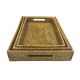 Rattan 3 in 1 Set Tray with Handle Holes